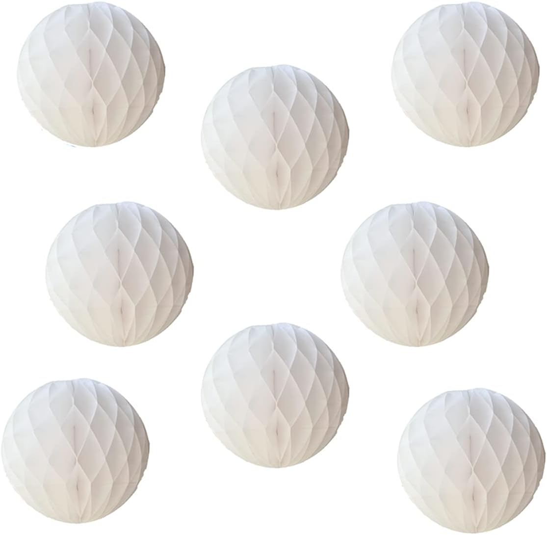 YLYs Love 3D Honeycomb Tissue Paper Balls 8pcs Wall Decor