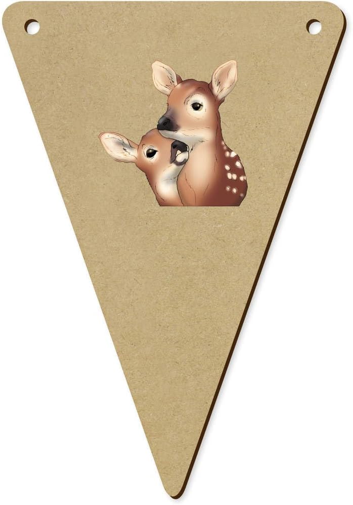 5 x 140mm Fawn Friends Wooden Bunting Flags