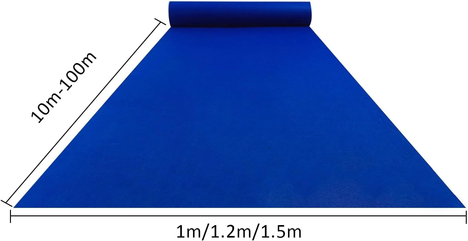 Blue Runner Runway Rug Wedding Aisle Carpet 2mm Thickness