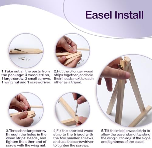 Framed Paint by Numbers Kit for Adults Beginners 78x118 Inch Canvas with Wooden Easel and Frame