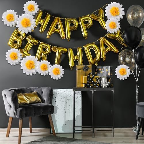 Dunzoom 24 Pack Daisy Tissue Paper Decorations