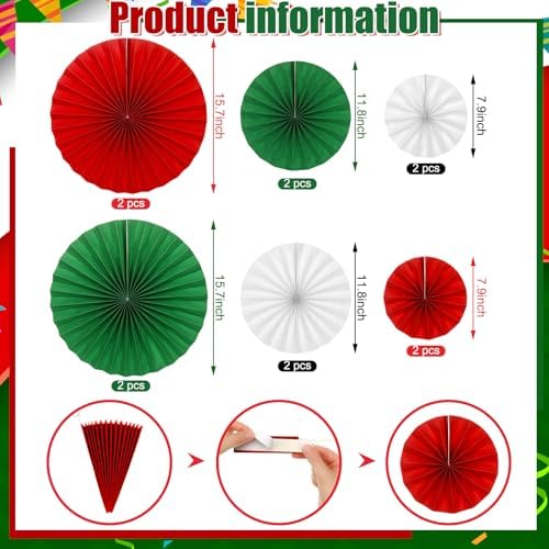 Marspark 44 Pcs Mexican Independence Day Decorations Set