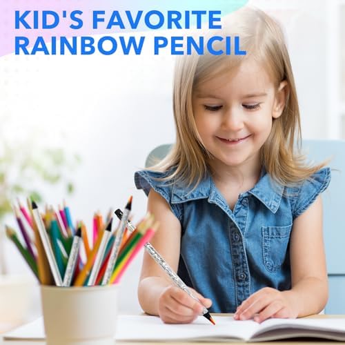 ThEast 30 Rainbow Colored Pencils for Kids and Adults