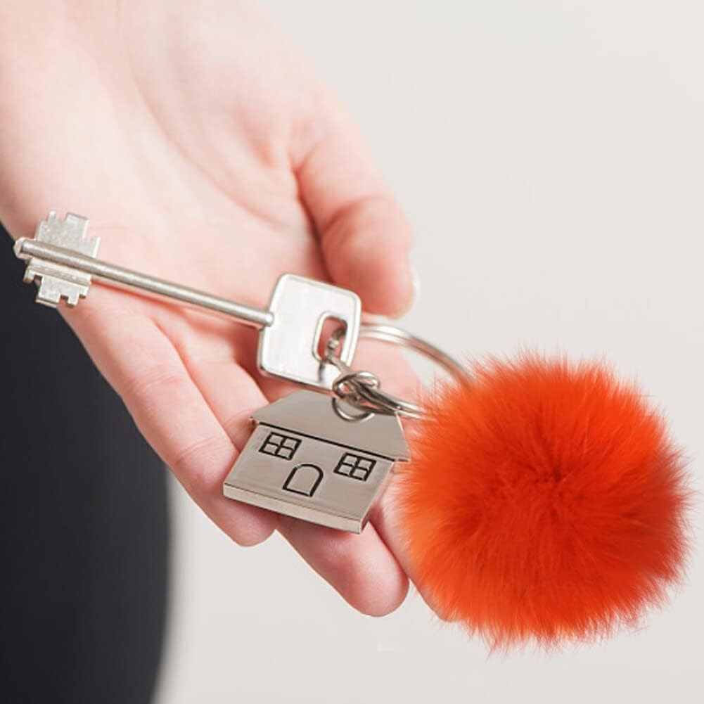 Faux Fur Pom Poms Balls 16PCS for Hats and Keychains
