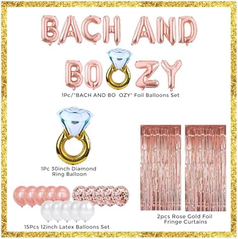 Bachelorette Party Decorations Rose Gold Balloons Kit