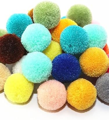 50Pcs Pack 15mm Pompom Balls for DIY Crafts Wedding Sewing