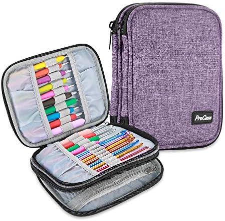 ProCase Crochet Hook Organizer Case Up to 65 Inches