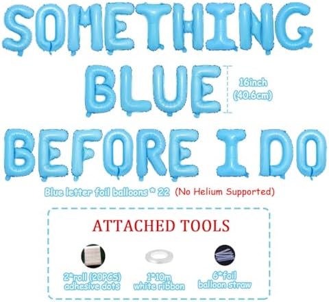 Something Blue Before I Do Foil Balloon Set