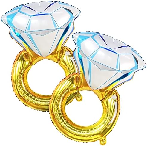 KatchOn 2 Pack 30 Inch Diamond Ring Balloons for Engagement Wedding Bachelorette Parties