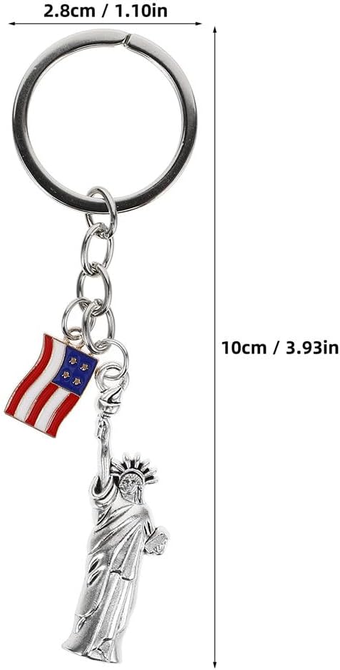 LUOZZY 3 Pcs Statue Of Liberty Keychain US Theme Party Favors