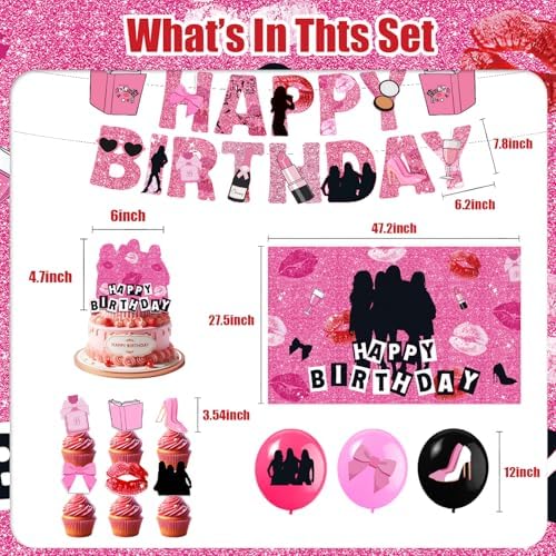 42Pcs Mean Girls Party Decorations Set