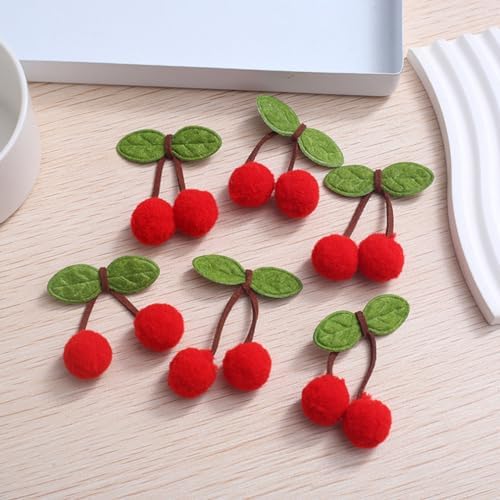 Colorful Cherry Garland Decoration 3 Strings 66ft DIY Pom Pom Hanging for Kids Bedroom Kitchen Baby Shower Party Favor