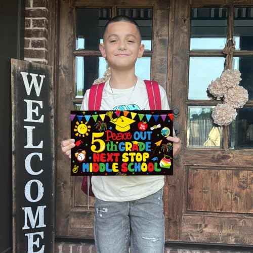 Aisosiks 5th Grade Graduation Yard Sign Banners 2025