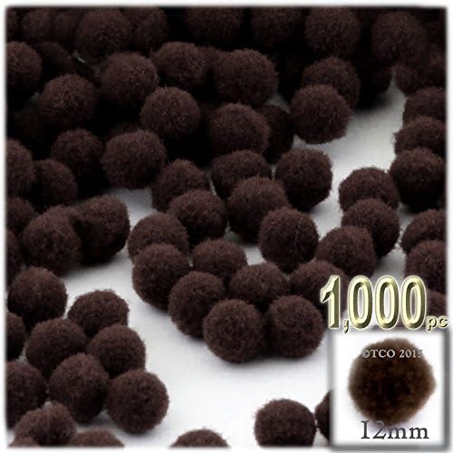 The Crafts Outlet 1000 Piece White Pom Poms 12mm
