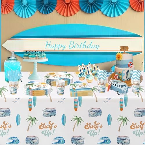 Surfs Up Party Tablecloth Boys 3 Pack