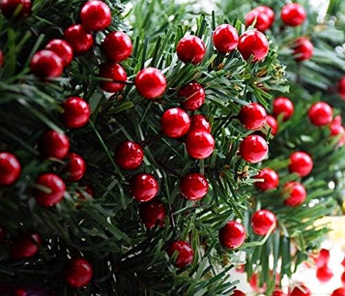 OLYPHAN Red Berry Pine Cones Decor Set of 8