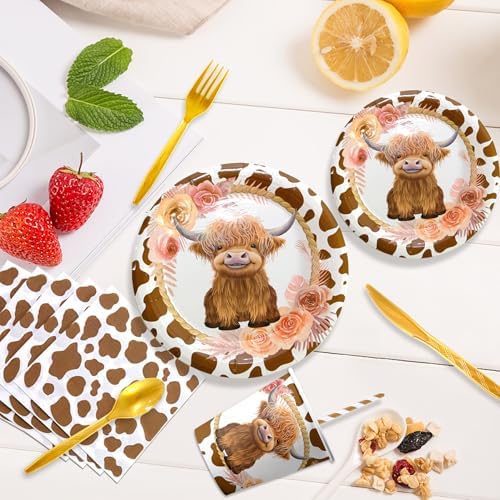 Highland Cow Party Decorations 92 Pcs Set