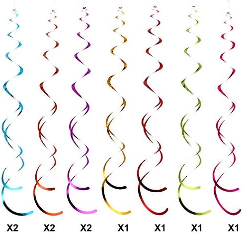 60s Hippie Foil Swirl Decorations 30 Count