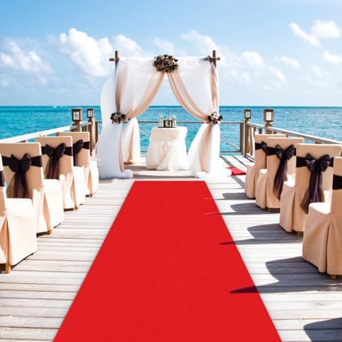Red Carpet Runner for Party 100 GSM Felt Non-Woven Fabric Runway Carpet for Event