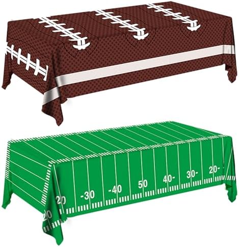 Football Party Decorations 54x108 Inch Tablecloth 2 Pack