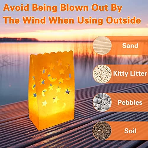 70PCS White Luminary Lantern Bags for Events