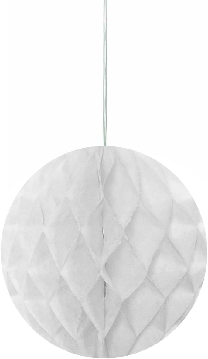 Wrapables 6 Inch Tissue Honeycomb Balls Set of 5 White