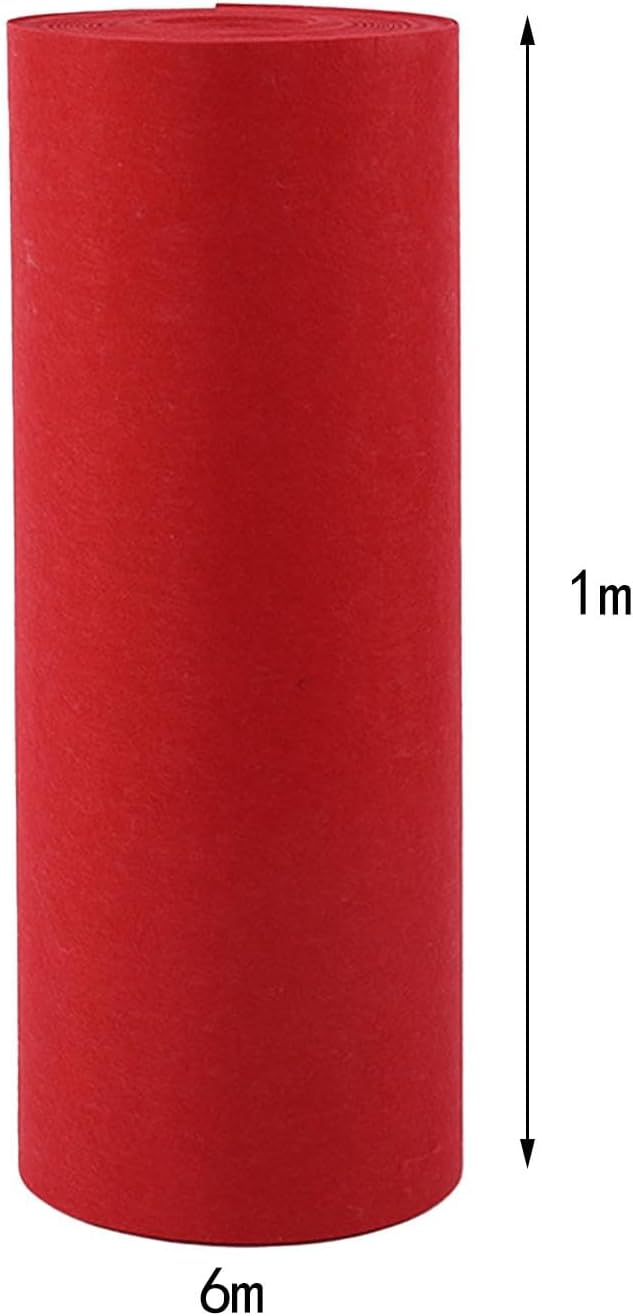 Red Carpet Aisle Runner 6 Meter Wedding Rug for Prom and Events