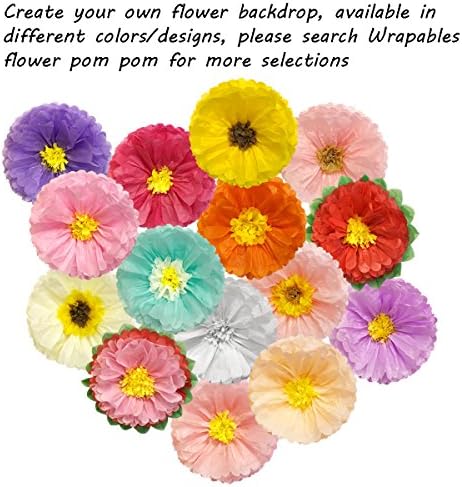 Wrapables Tissue Flower Pom Poms Set of 3 White