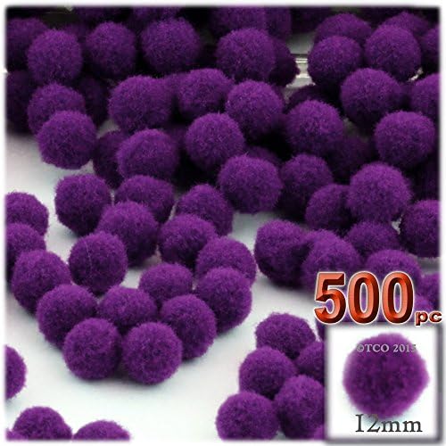The Crafts Outlet 500-Piece Purple Pom Poms