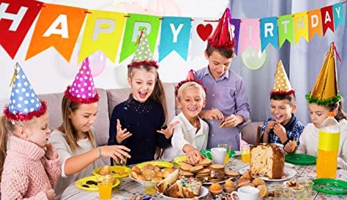 Felt Rainbow Birthday Banner Decor for Kids Party