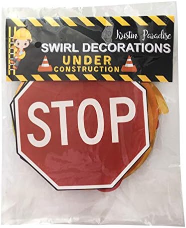 30 Ct Construction Hanging Swirl Decorations