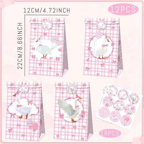 12 Pcs Pink Silly Goose Party Favors Supplies
