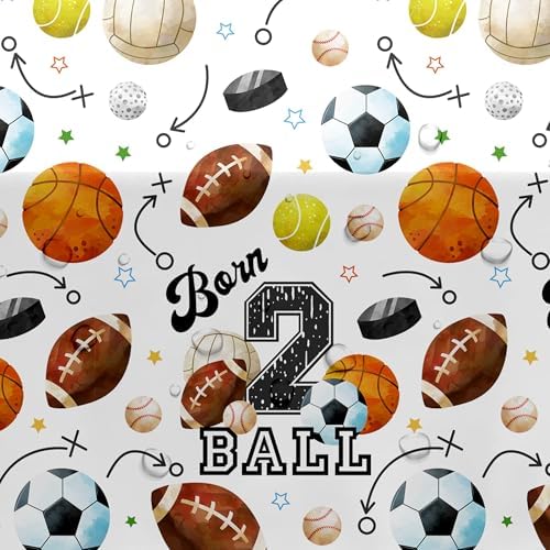 Sports 2nd Birthday Tablecloth Set 3 Pack