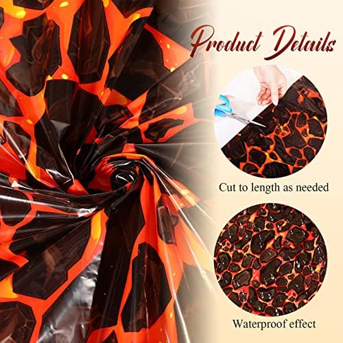 Pinkunn Lava Themed Aisle Runner 24x10ft Party Decor