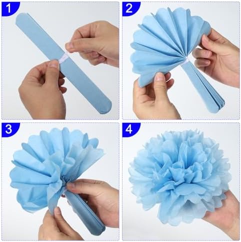 10 Pack Tissue Pom Poms Flowers for Wedding Decorations