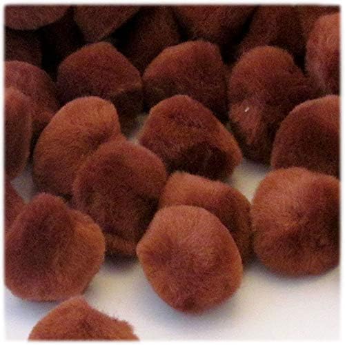 The Crafts Outlet 5-Piece Light Brown Pom Poms