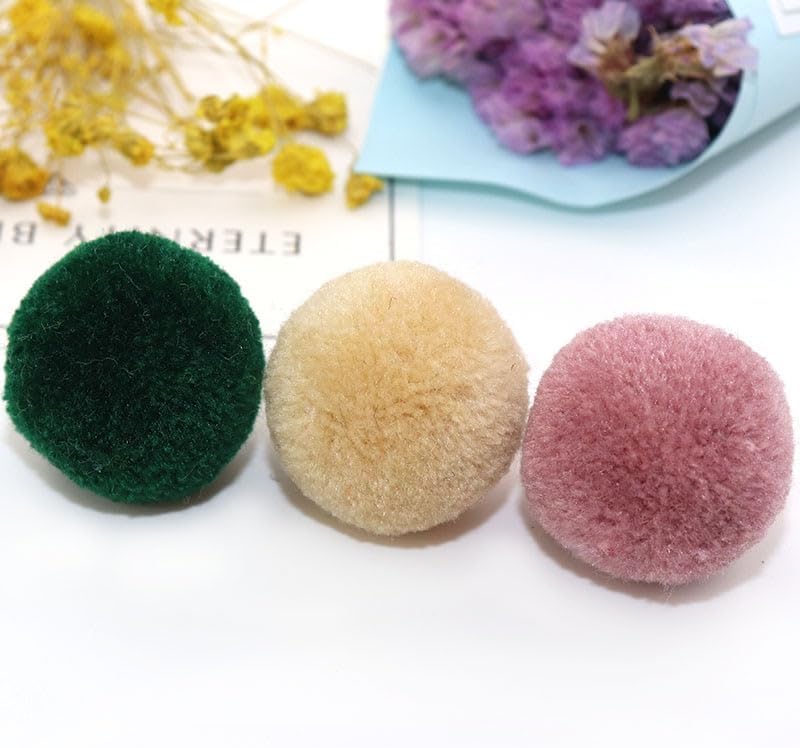 50Pcs Bag 30mm Pompom Balls for DIY Crafts