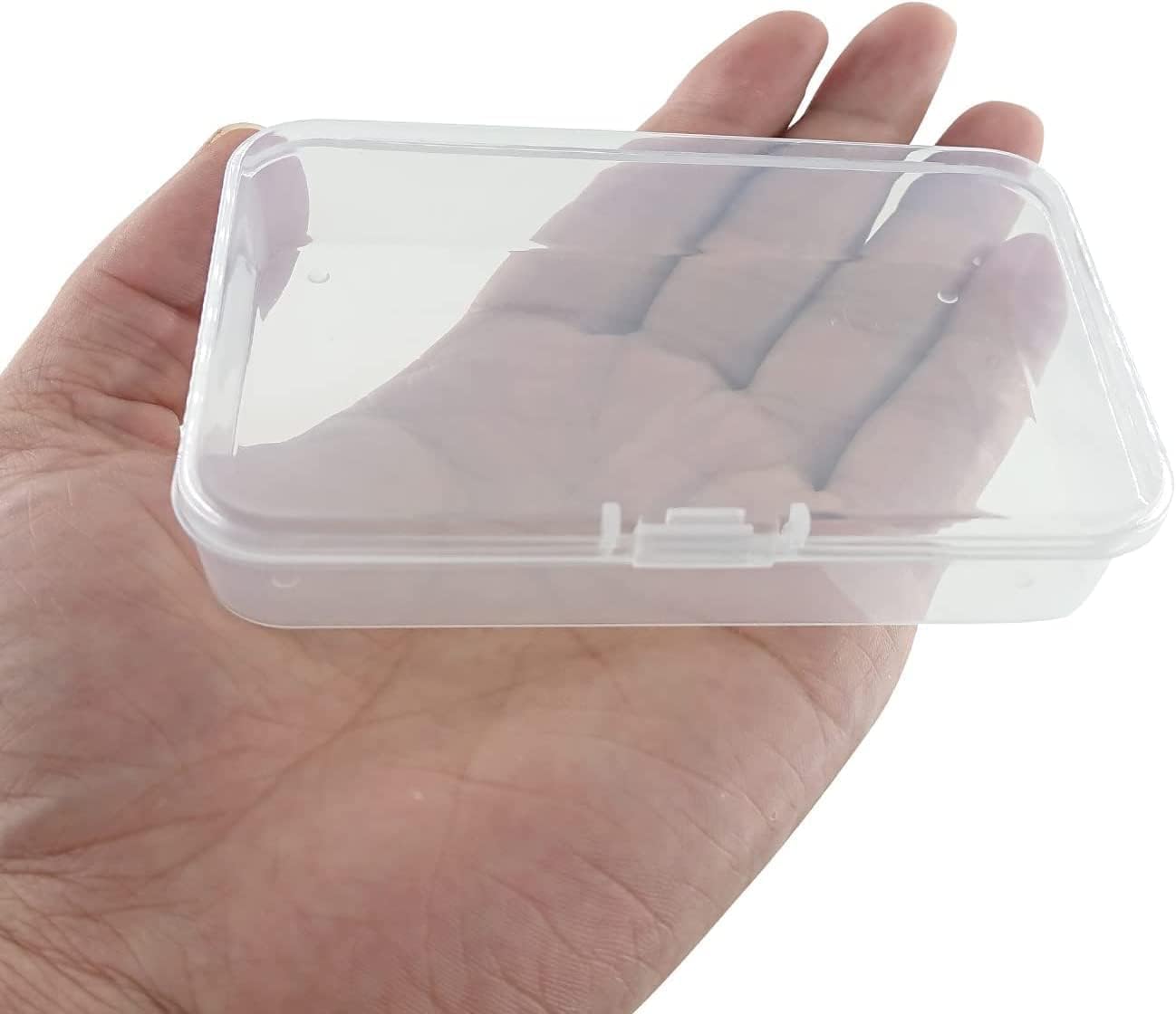 12 Pcs Mini Clear Plastic Storage Containers with Lids