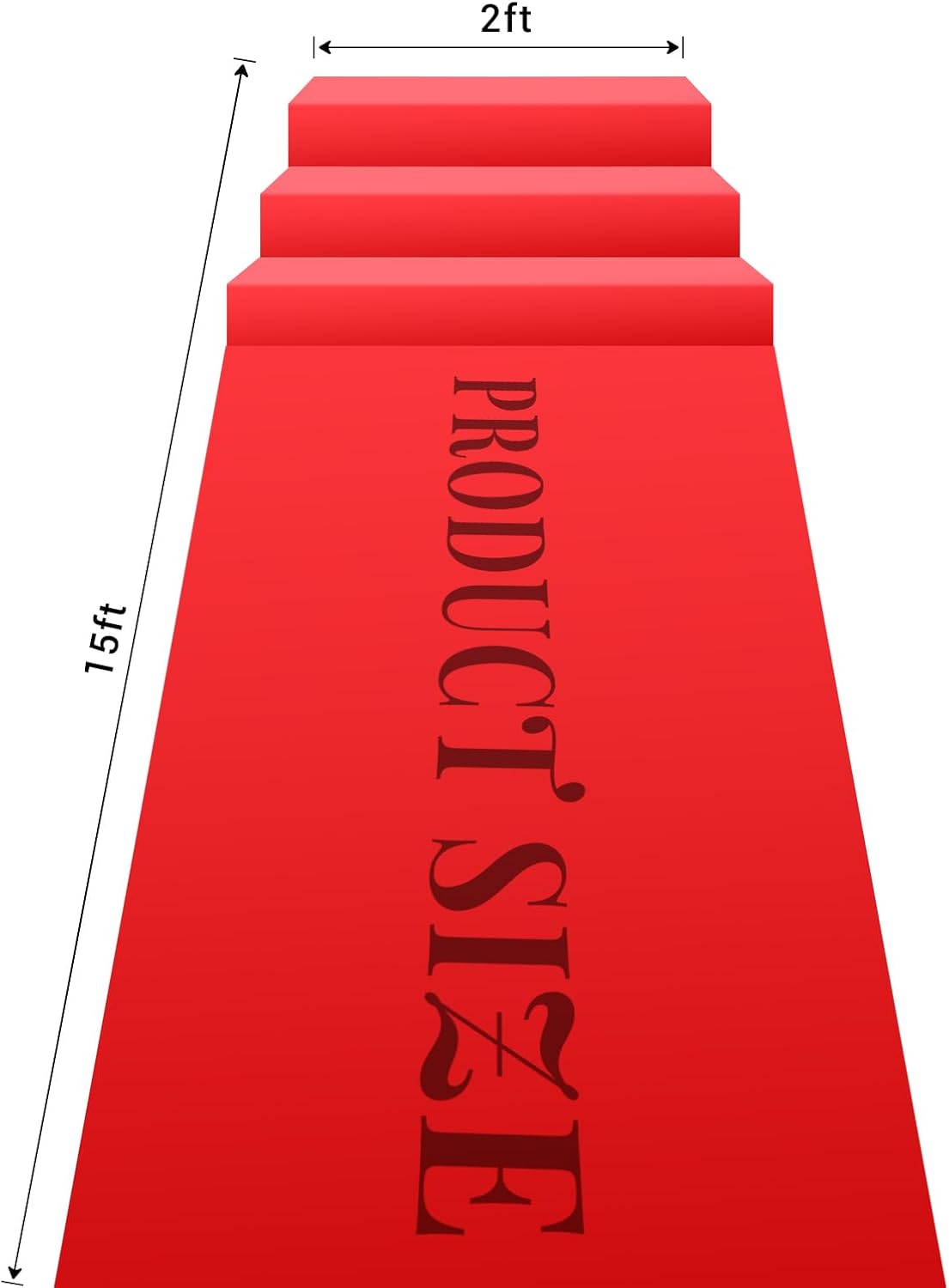 Red Carpet Runner for Party 100 GSM Felt Non-Woven Fabric Runway Carpet for Event