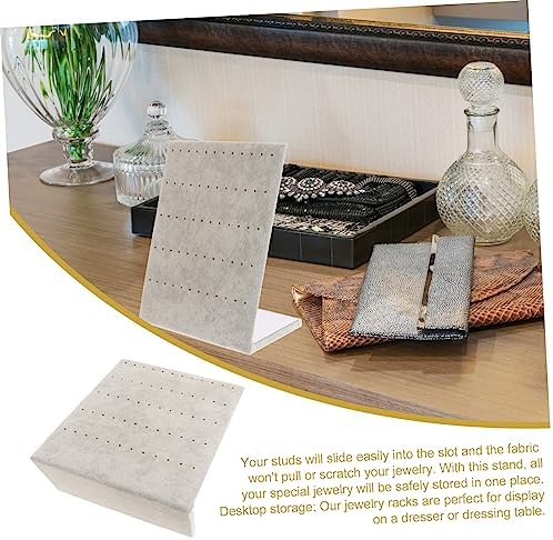 2Pcs Flannelette Earring Holder Display Stand Organizer for Home Jewelry Storage