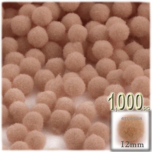 The Crafts Outlet 1000 Piece White Pom Poms 12mm