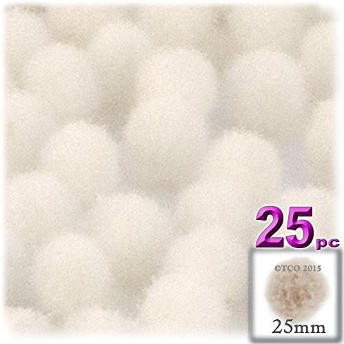 The Crafts Outlet 25-Piece Neon Green Acrylic Pom Poms