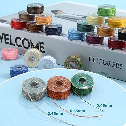 25 Colors Waxed Thread Set for Jewelry Making and Leather Sewing