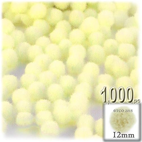 The Crafts Outlet 1000 Piece Red Pom Poms 12mm