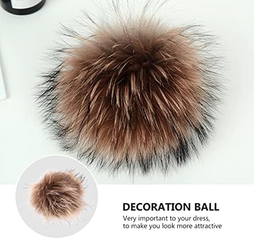 Fluffy Raccoon Faux Fur Ball Hat Decor