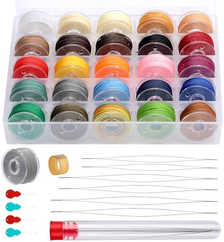25 Colors Waxed Thread Set for Jewelry Making and Leather Sewing