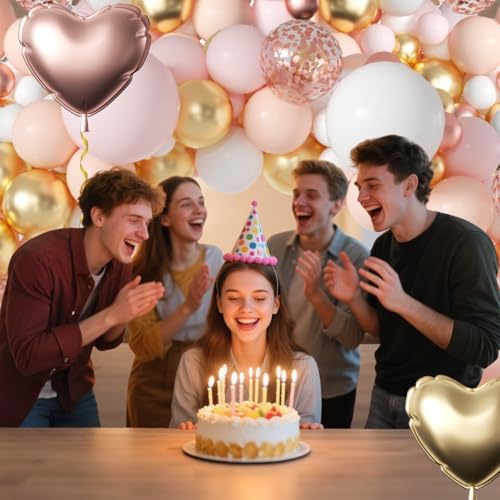 All-in-1 Rose Gold Balloon Garland Kit 162Pcs