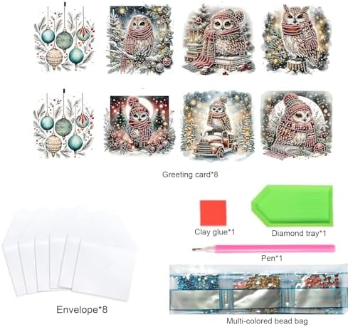 Diamond Painting Greeting Card Set of 6 with Envelopes