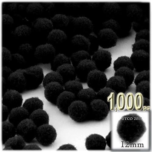 The Crafts Outlet 1000 Piece White Pom Poms 12mm