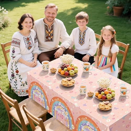 10th Birthday Tablecloths 3-Pack Peace Out Single Digits Decor